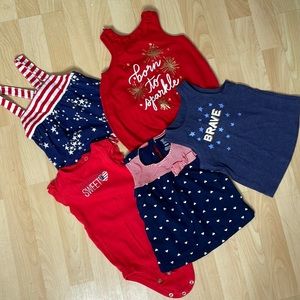 Perfect toddler bundle clothing to wear during the month of forth of July